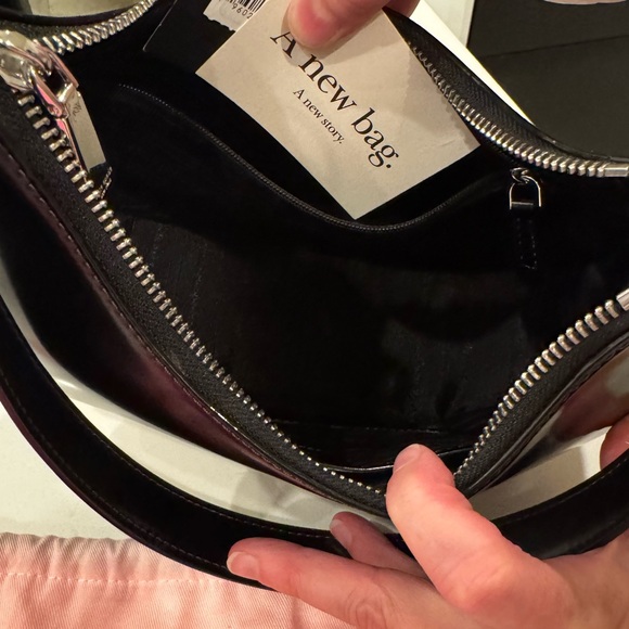 Sam Icon Shiny Small Convertible Crossbody - Black Patent Leather - Picture 7 of 7